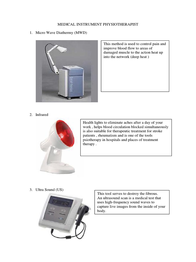 Medical Instrument Physiotherapist | PDF | Physical Therapy | Ultrasound