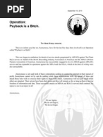 An Open Letter from Anonymous