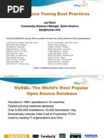 MySQL Perf Tuning Best Practices