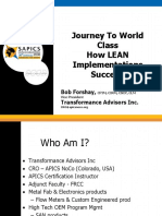 Journey To World Class How Lean Implementations Succeed: Bob Forshay, Transformance Advisors Inc