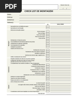 Check List Montagem Modelo