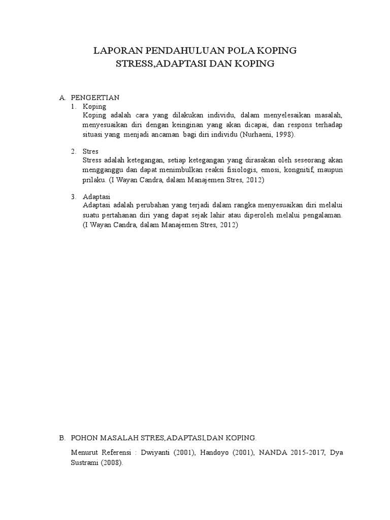 L.P Stres, Adaptasi, Koping Fix | PDF