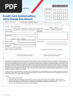 Credit Card Authorization Form