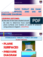 2.6 Hydrostatic Thrust On Dams (Plane Surface) and Use of Pressure Diagram