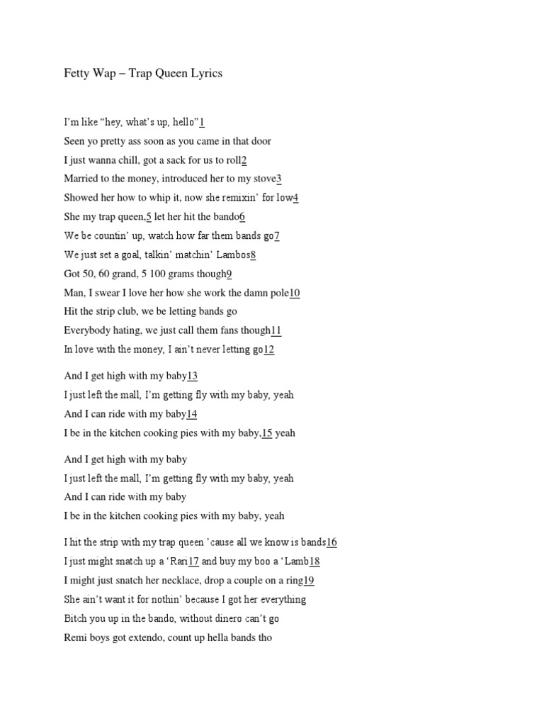 Fetty Wap Lyrics