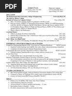 Revised Resume - Andrew Yang