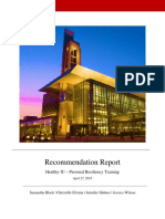Recommendation Report For Personal Resiliency Training