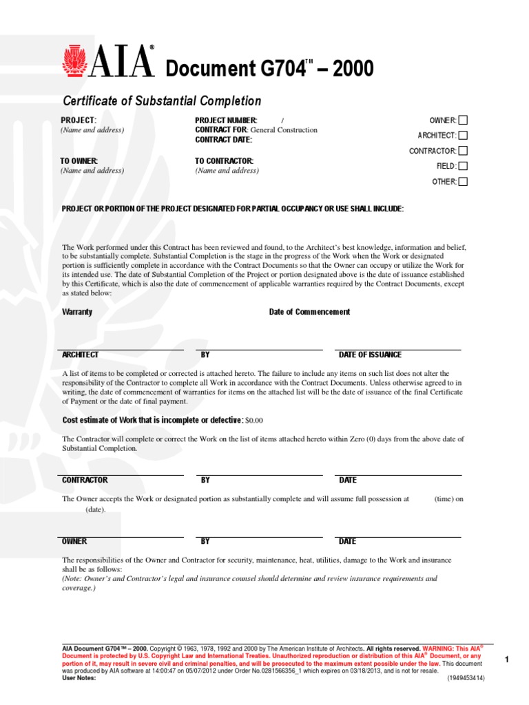 6-certification-of-substantial-completion-aia-g704-architect