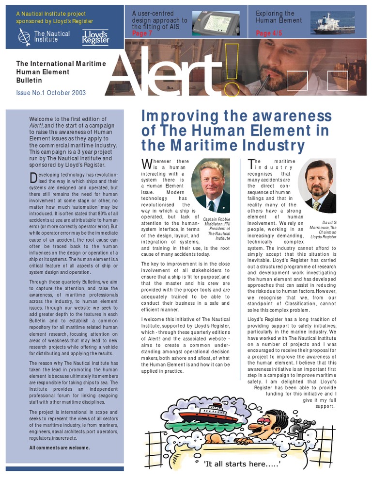 Human Element in Maritime Safety | PDF | Naval Architecture | Ships