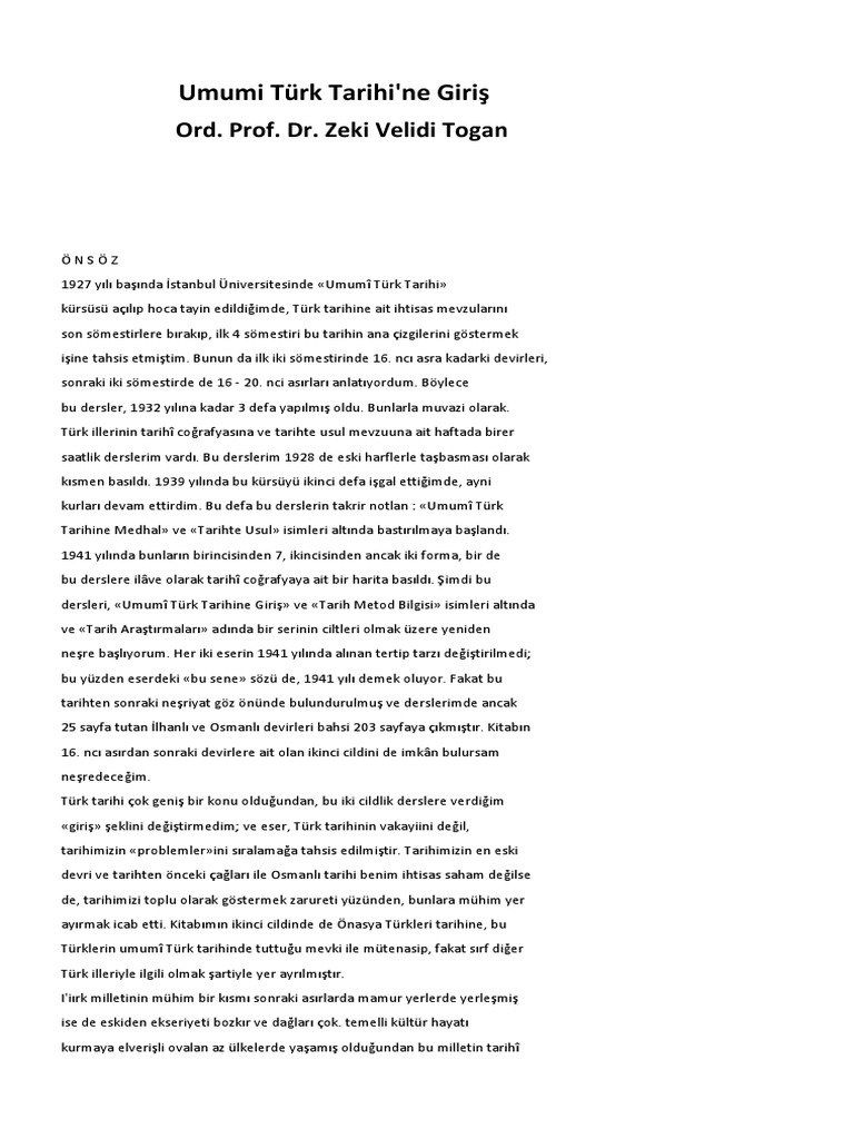 zeki velidi togan turk tarihine giris pdf