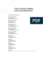 Alamat Email Media Massa Di Indonesia: Surat Kabar Nasional