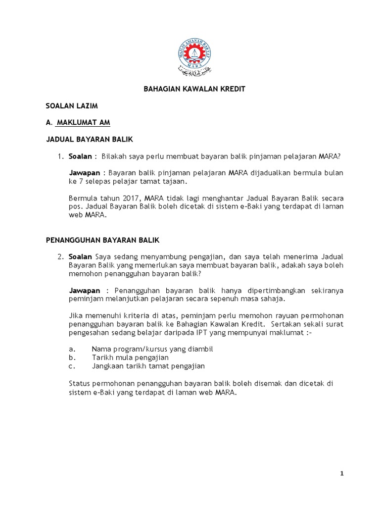 Bagaimana Nak Pos Surat Penangguhan Bayaran Pinjaman Pendidikan Mara