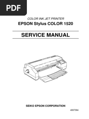 Stylus Color 1520 Service Manual - Originale
