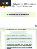 Chapter 3 Movement of Substances Across the Plasma Membrane