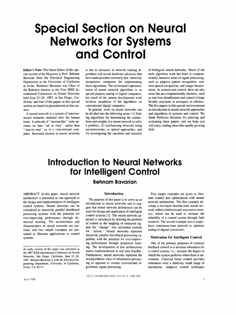 Neural Control2 PDF | PDF | Artificial Neural Network | Fuzzy Logic