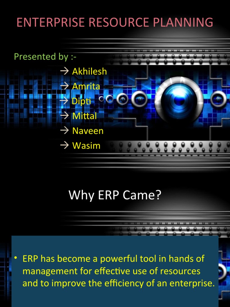 Understanding Enterprise Resource Planning | PDF | Enterprise Resource ...