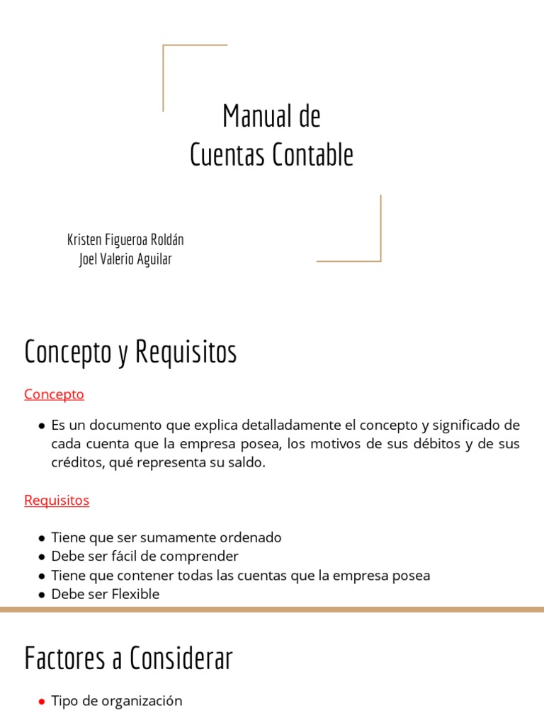 Manual de Cuentas Contable | PDF | Contabilidad | Economias