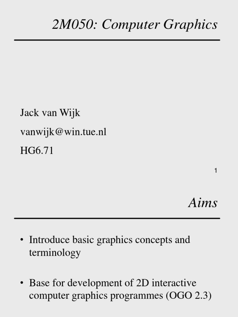 Cg 1 Pdf Computer Graphics Rendering Computer Graphics