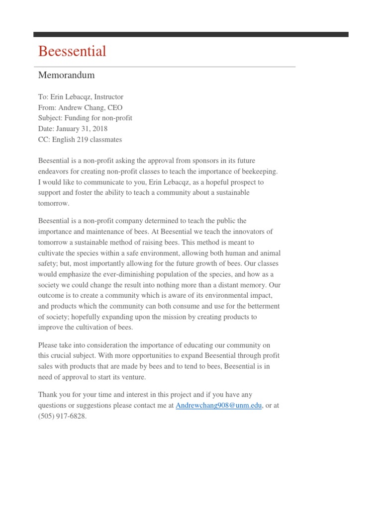 Memo Rough Draft | PDF
