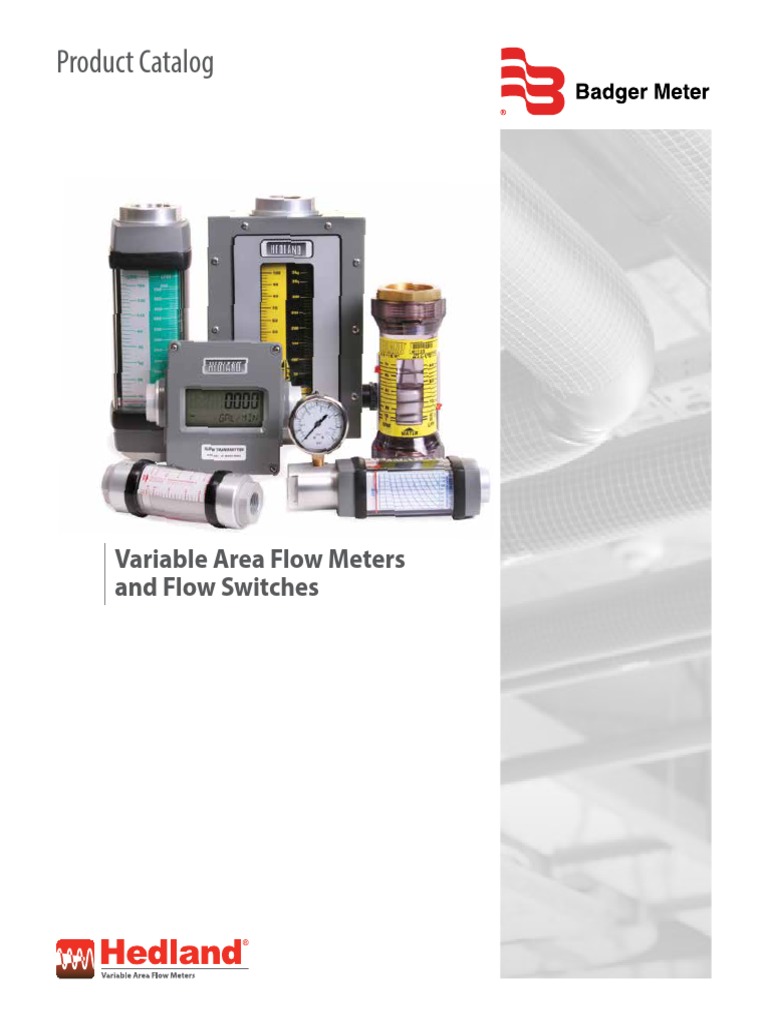 Hedland Variable Area Flow Meters and Flow Switches Catalog Vam-CA ...