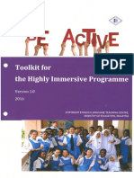 Toolkit For The Highly Immersive Programme Secondary School