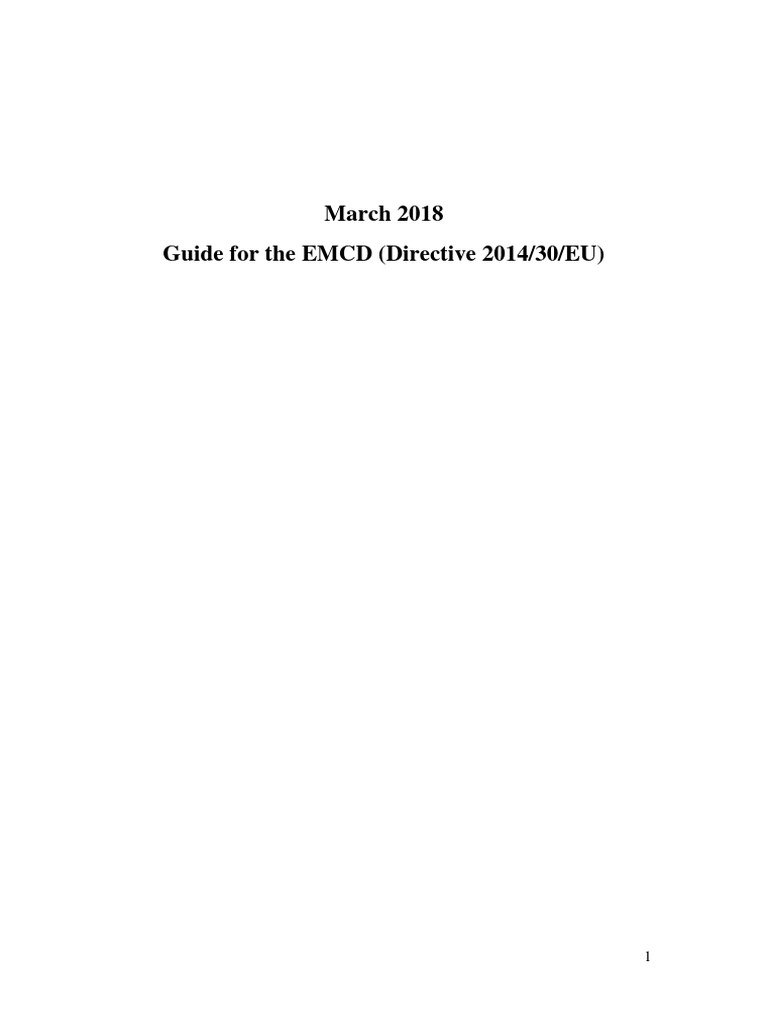 EMCD Compliance Guide 2018 | PDF | Electromagnetic Compatibility ...