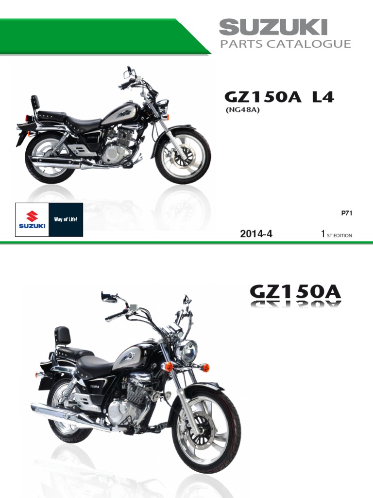 Suzuki GZ150A Parts Catalogue | PDF | Vehicle Parts | Mechanical