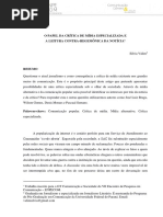 O Papel da Crítica de Mídia Especializada e a Leitura Contra-hegemônica Da Notícia (Artigo)
