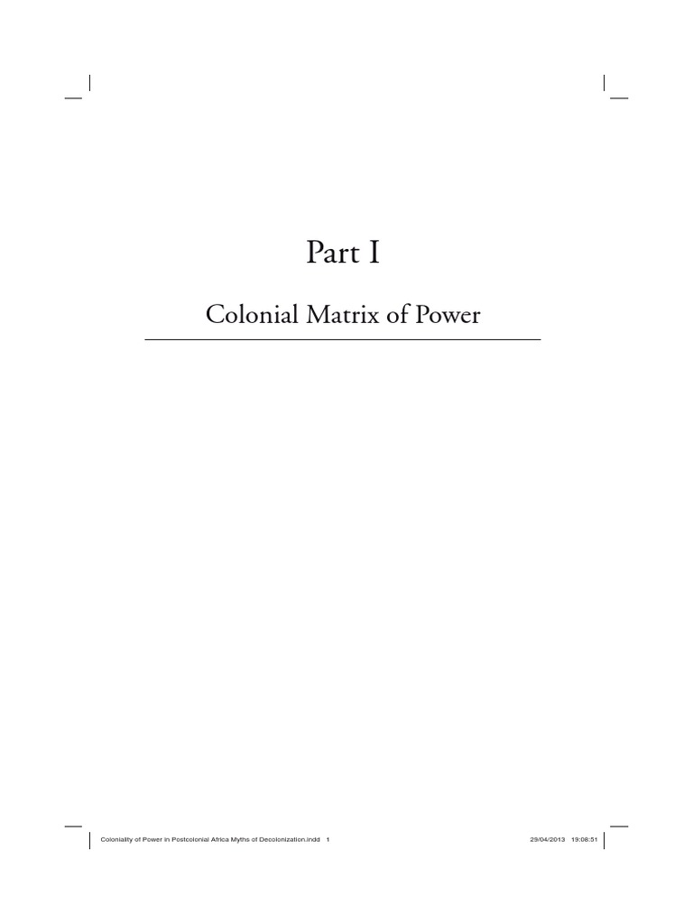 Coloniality of Power C. 1 | Download Free PDF | Postcolonialism ...