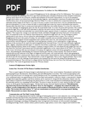 Lessons Of Enlightment Pdf Human Consciousness