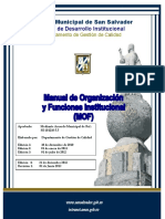 Alcaldía de SS - Manual de Organización y Funciones Institucionales, (MOF) PDF