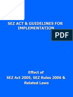 Sez Act & Guidelines For Implementation