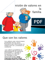 Transmisión de Valores en La Familia