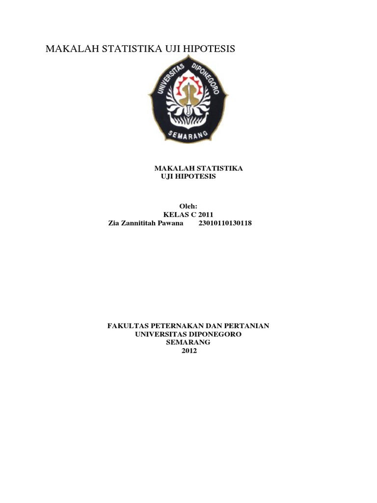 Makalah Statistika Uji Hipotesis