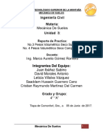 Reporte de Peso Solido y Peso Volumetrico