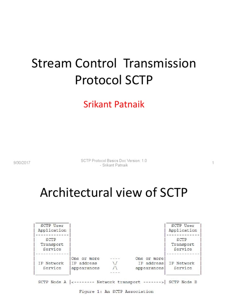 Stream Control Transmission Protocol SCTP | PDF | Transmission Control ...