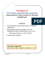 Outline: Junction and MOS Electrostatics (I)