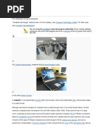 Computer: This Article May Be Content Into Sub-Articles and Using This Article For A of The Key Points of The Subject