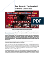 Curang Dalam Bermain Taruhan Judi Bola Online Mix Parlay