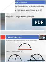 Review Angles Add Up to 180 and 360 Degrees