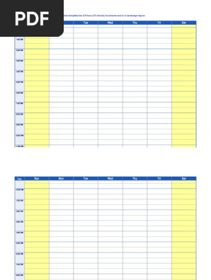 Schedule Weekly Landscape 24 Hours
