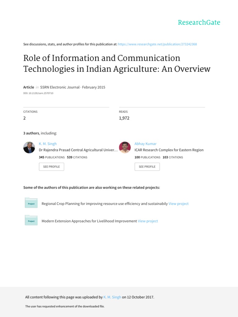 Role of Information and Communication Technologies | PDF | Remote