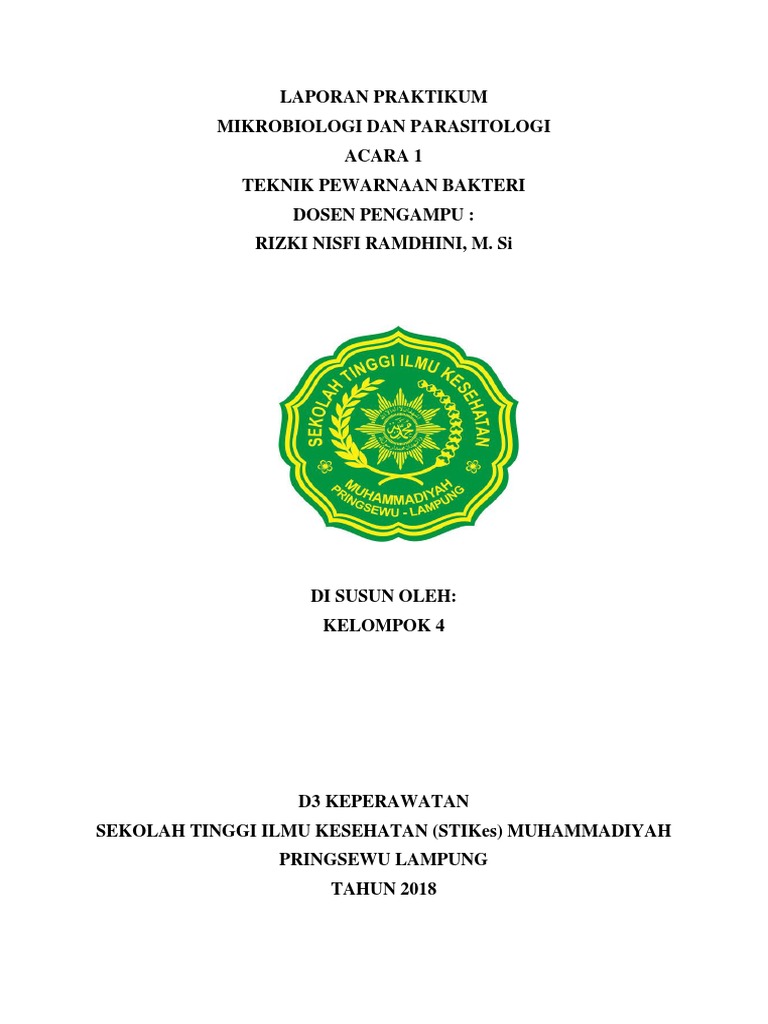 Laporan Praktikum Mikrobiologi Dan Parasitologi Acara 1 Teknik