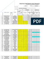 School Form 4 (SF4) Monthly Learner's Movement and Attendance