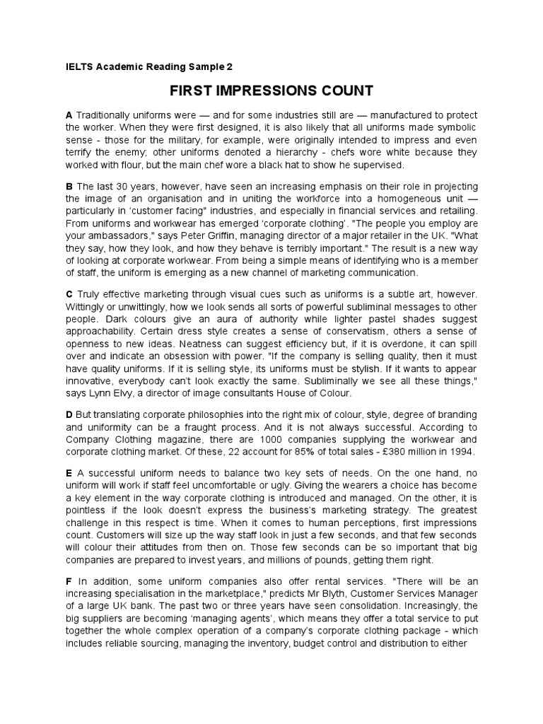 IELTS Academic Reading 2 PDF | PDF | Marketing | Sales