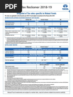 Tax Reckoner 2018-19: Snapshot of Tax Rates Specific To Mutual Funds