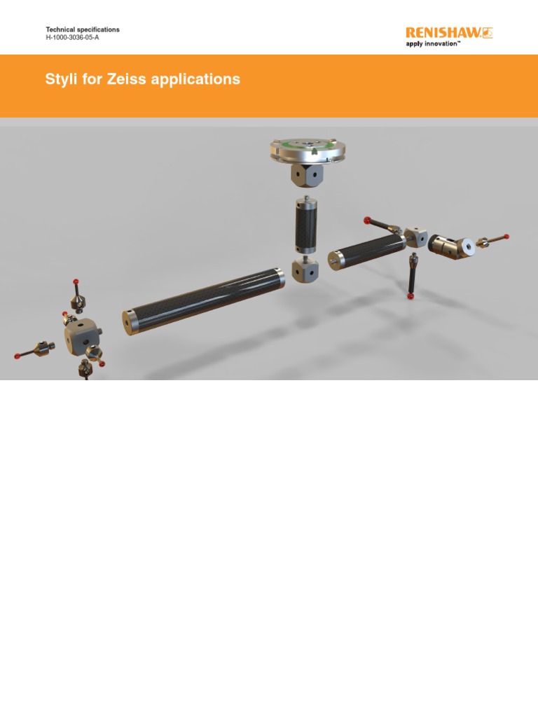 Renishaw - Trzpienie Pomiarowe Do Zeiss - H-1000-3036-05-A - 2017 | PDF |  Materials | Chemistry