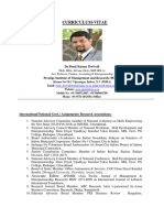 CV- Dr.Punit Kumar Dwivedi , Faculty- Entrepreneurship, Finance