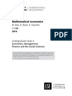 Ec3120 Mathematical Economics Study Guide