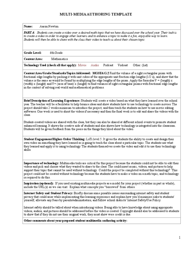 6 Multimedia Lesson Idea 2016 | PDF | Multimedia | Privacy